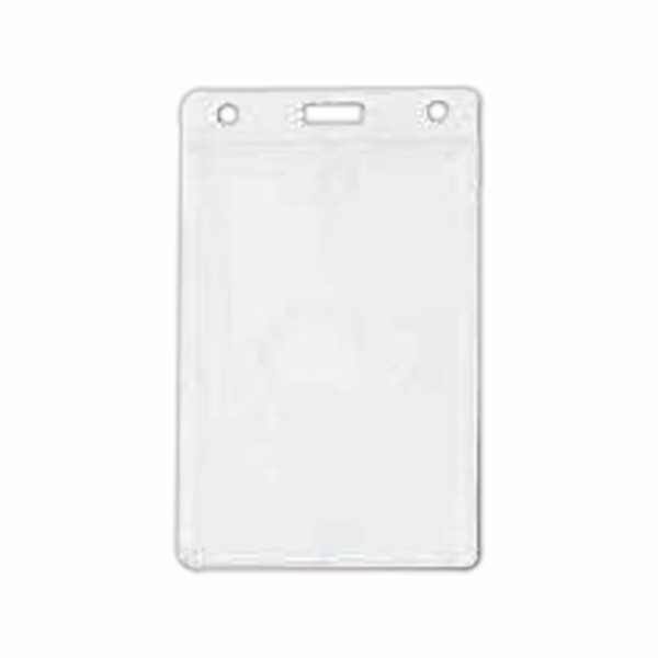 Vertical Side-Load Rigid Plastic Access Card Dispenser w/ Slot and Chain Holes