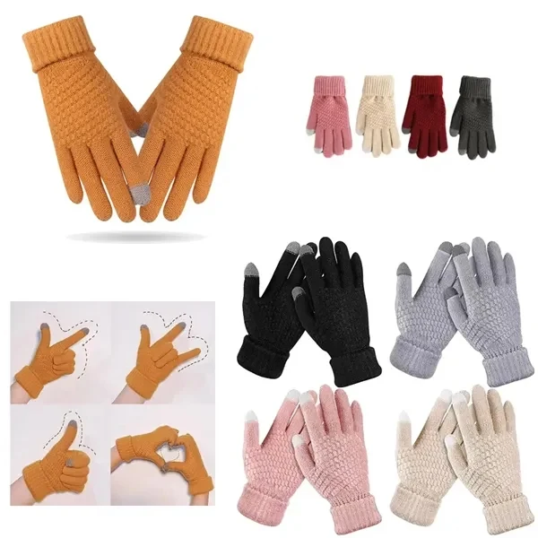 Custom Women's Touchscreen Winter Gloves with Non-Slip Grip — Cold Weather Promo 1