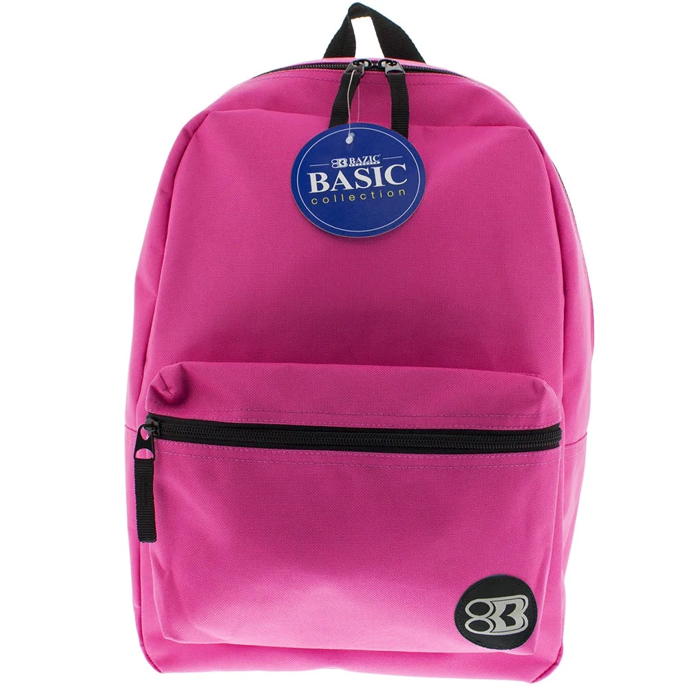 16" Basic Backpacks - Fuchsia 1