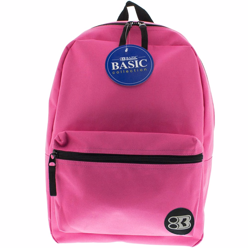 16" Basic Backpacks - Fuchsia