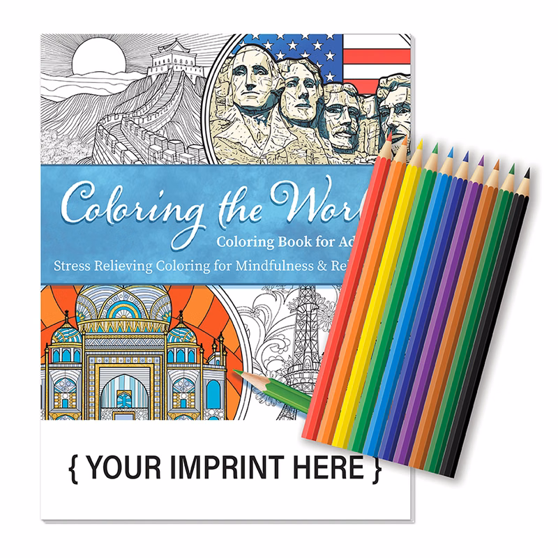 ADULT COLORING BOOK Relax Pack - Coloring the World