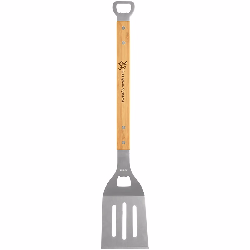 19 1/4" Bamboo Barbecue Spatula with Bottle Opener