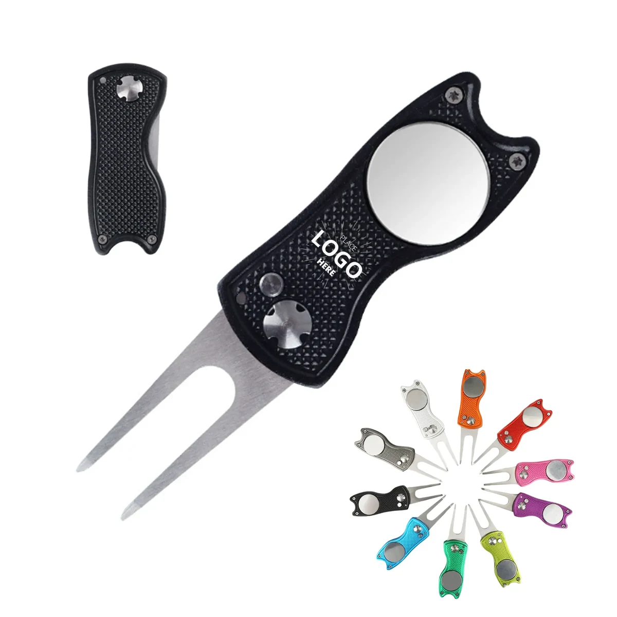 Aluminium Foldable Golf Divot Tool 1