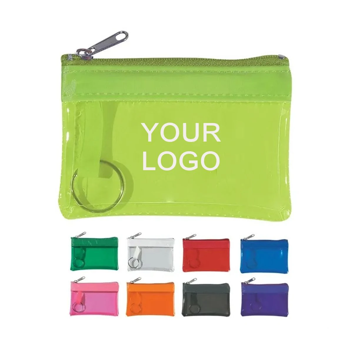Transparent PVC Mini Pouch with Color Trim for Brand Imprint 1