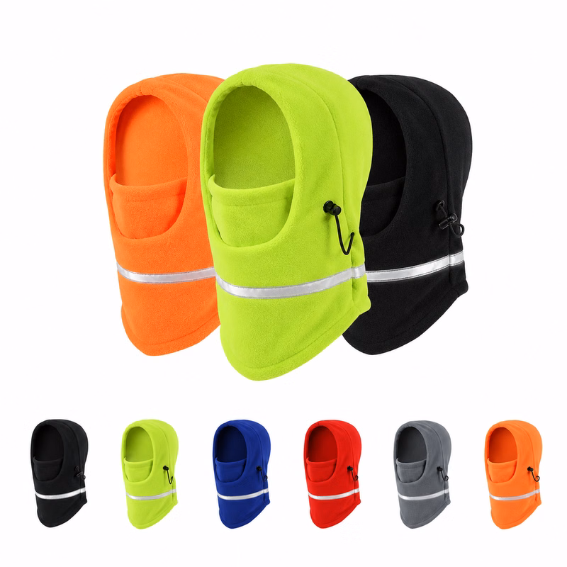 Night Cycling Reflective Strip Warm Adjustable Hood
