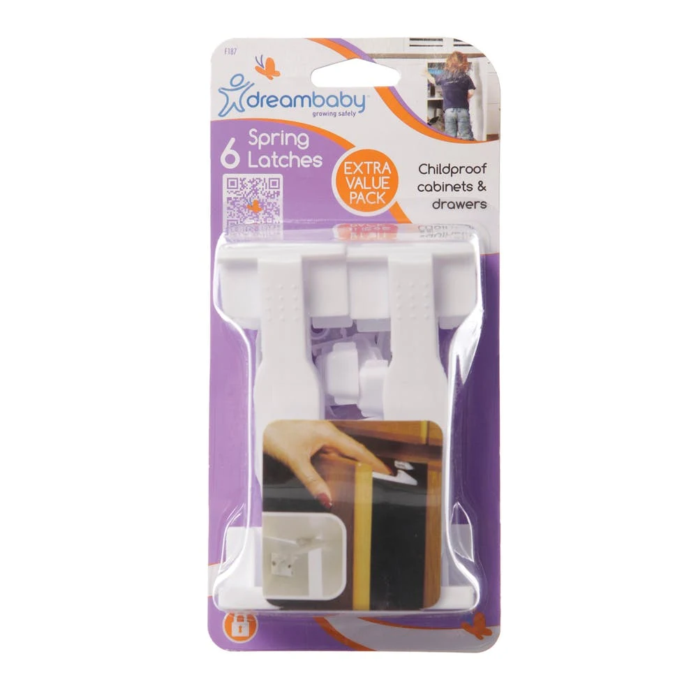Child Safety Cabinet Locks - 6 Pack White 1