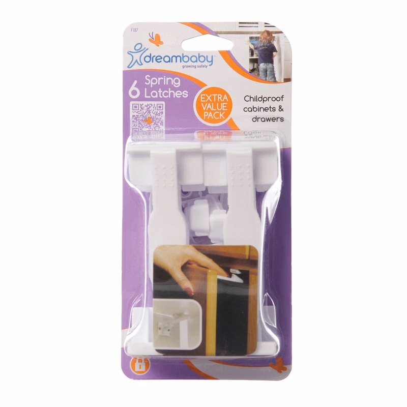 Child Safety Cabinet Locks - 6 Pack White