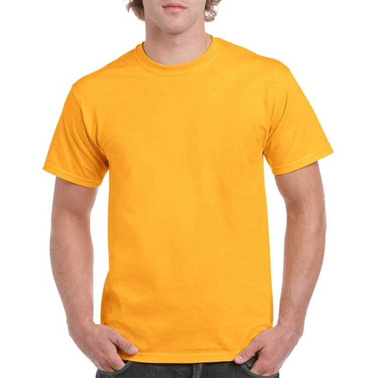 Gildan Cotton Men's T-Shirts Gold XL 1