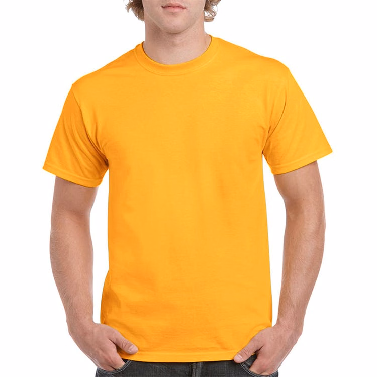 Gildan Cotton Men's T-Shirts Gold XL
