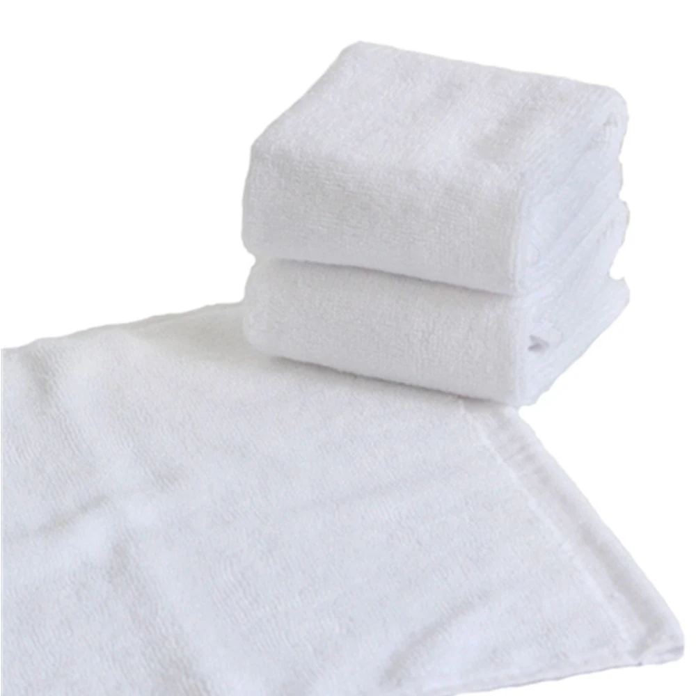 32S/S Cotton White Wash Cloth Face Towel 1