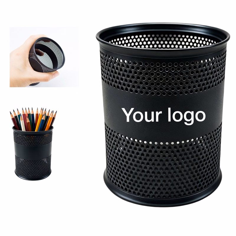 Black Metallic Desk Stationery Caddy