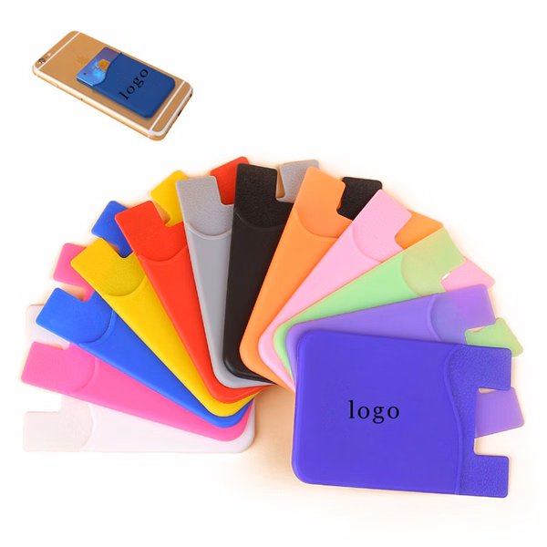 Silicone Phone Wallet w/ Single Pocket Card Holder