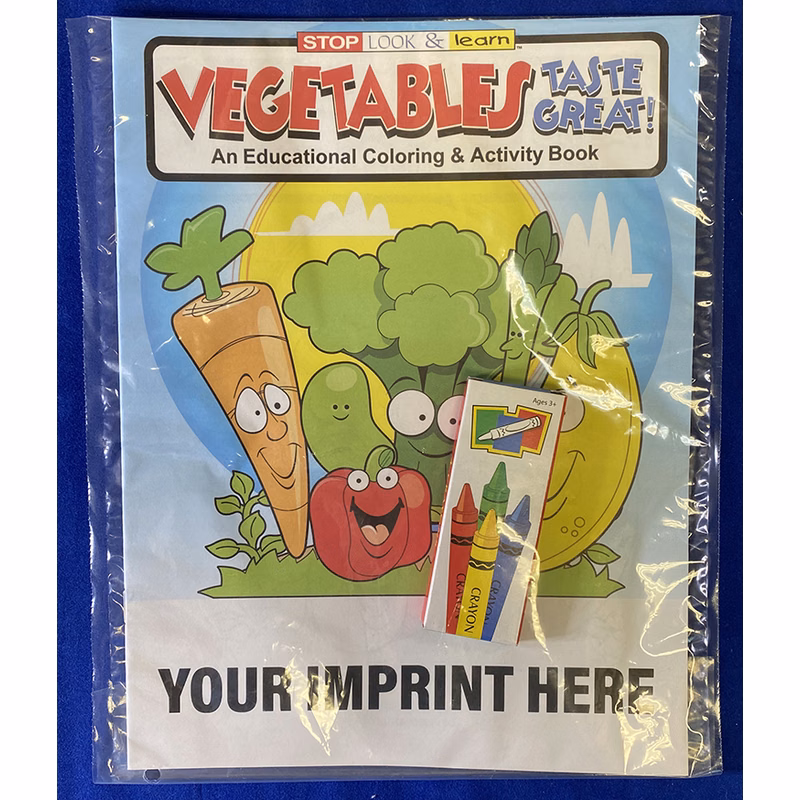 COLORING SET - Vegetables Taste Great Coloring Book Fun Pack