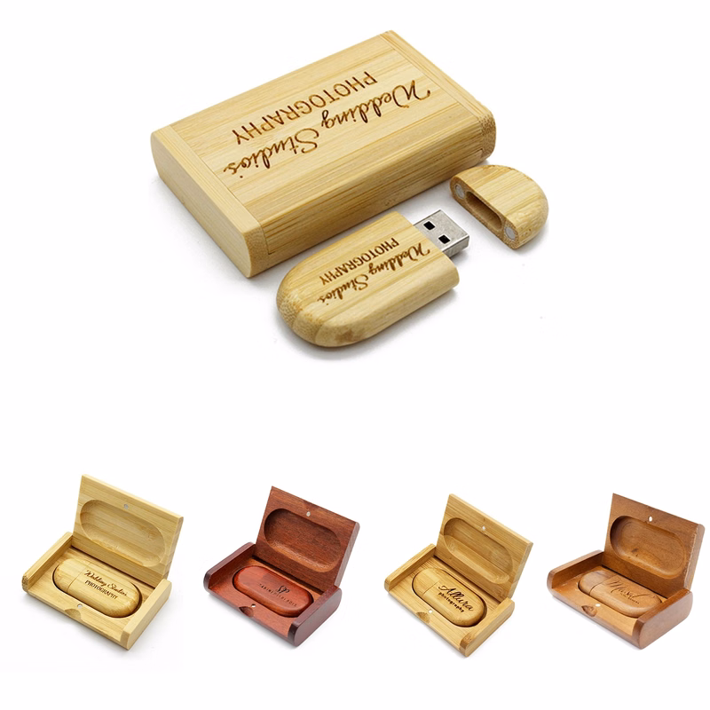 8GB Bulk Wooden USB Drives Thumb Zip Memory Stick with Box