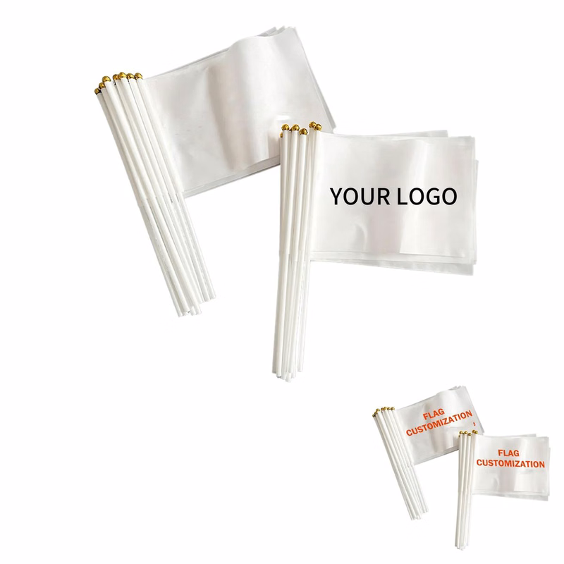 Polyester Colorful Parade Hand Flag