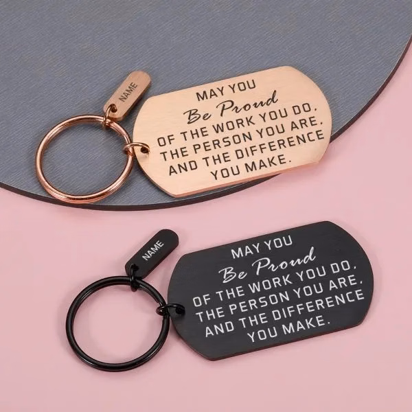 Thank You Gift Personalized Keychains