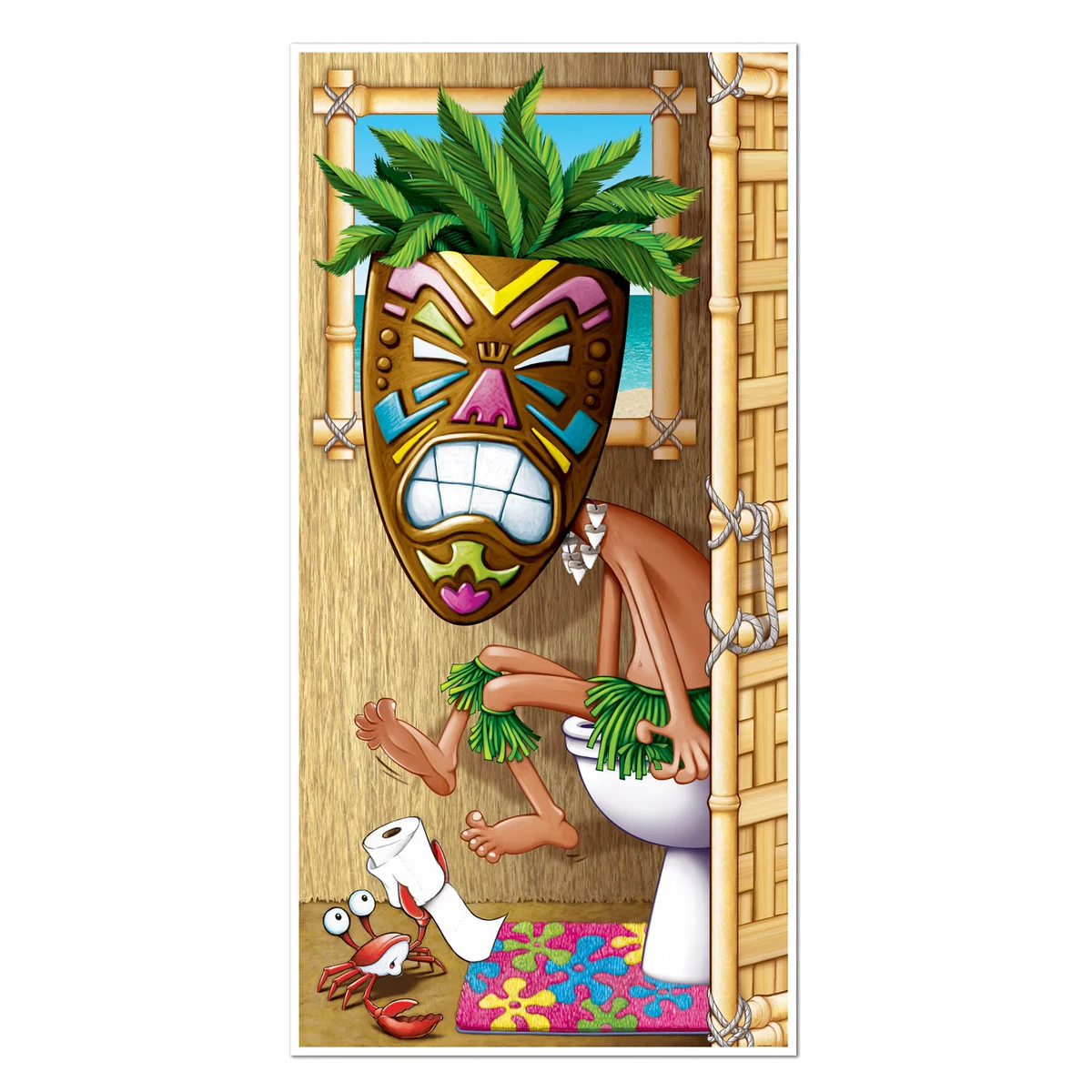 Tiki Man Restroom Door Cover 1