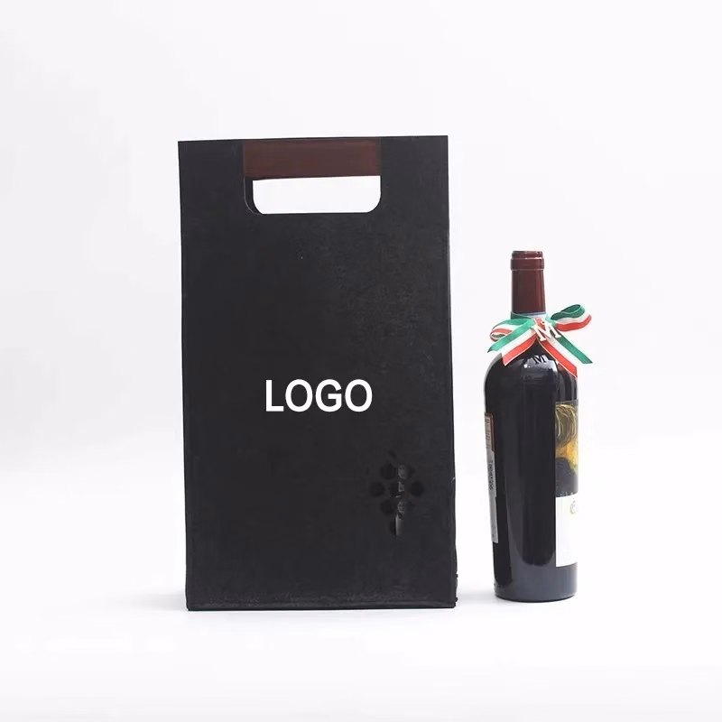 15.7 inch felt cloth double red wine bag