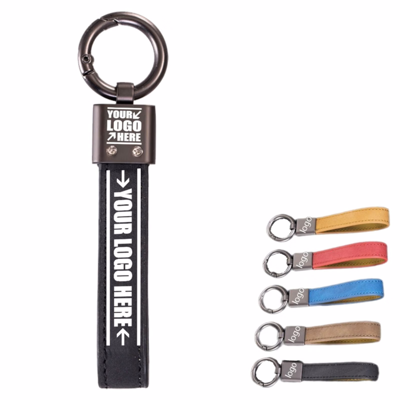 Leather Belt Metal Key Chain