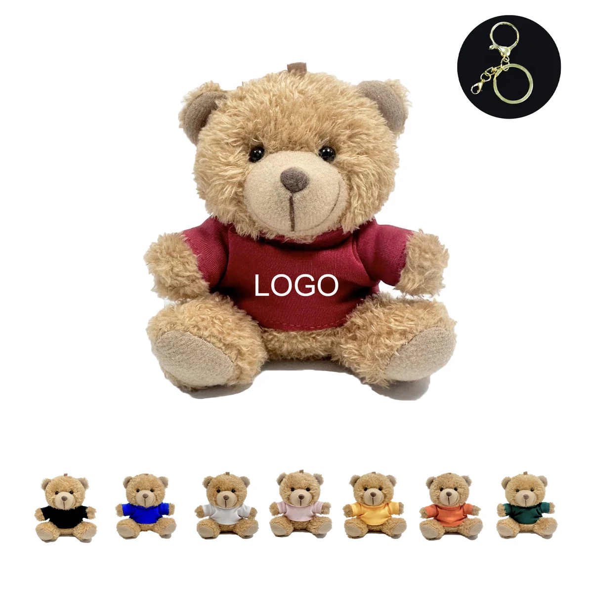 Cute Mini Plush Bear Keychain 1