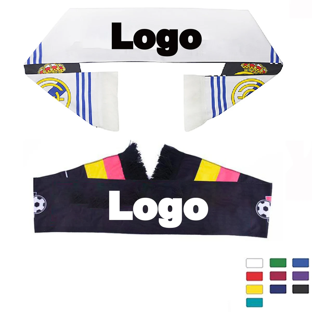 Custom Stadium Knit Soccer Scarf With Fringe 1