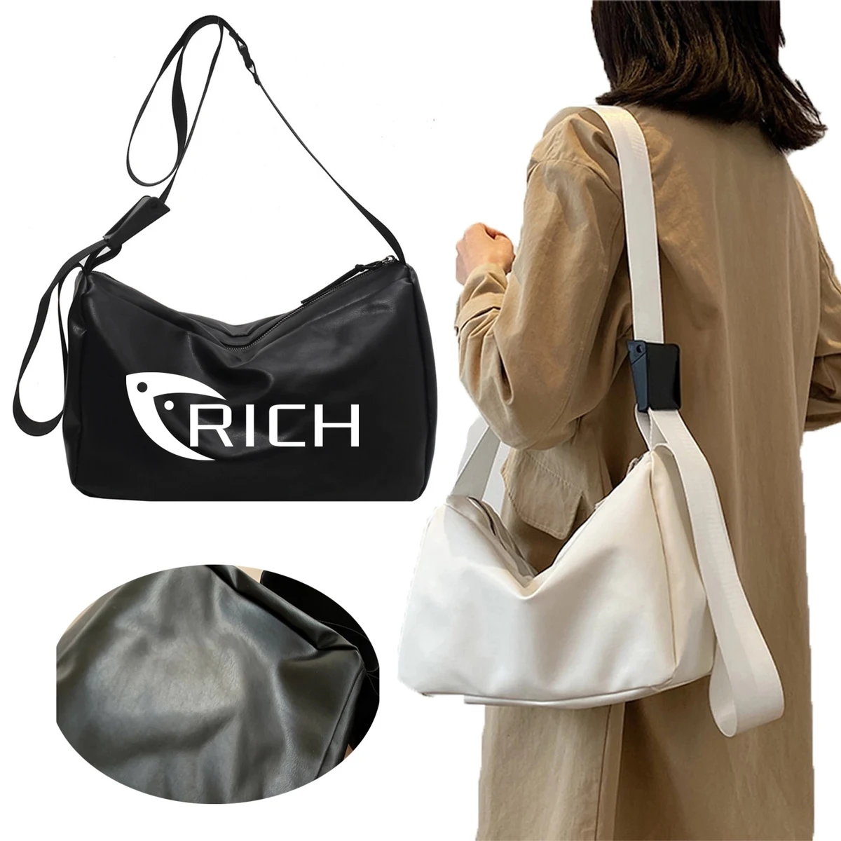 Casual Leather Shoulder Bag 1