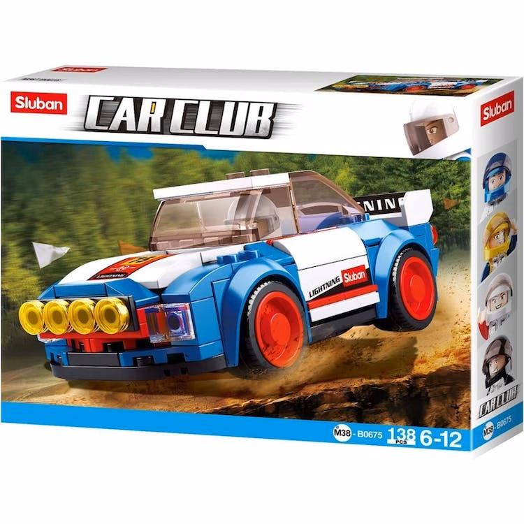 Rally Car Building Brick Kits - 138 Pieces