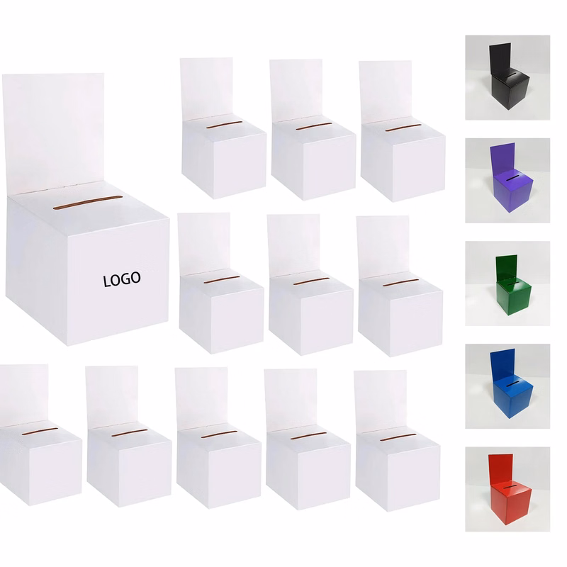 MOQ 20pcs 6" Multi-Color Voting Corrugated Ballot Box