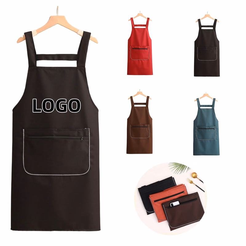 Simple and stylish apron with double pockets