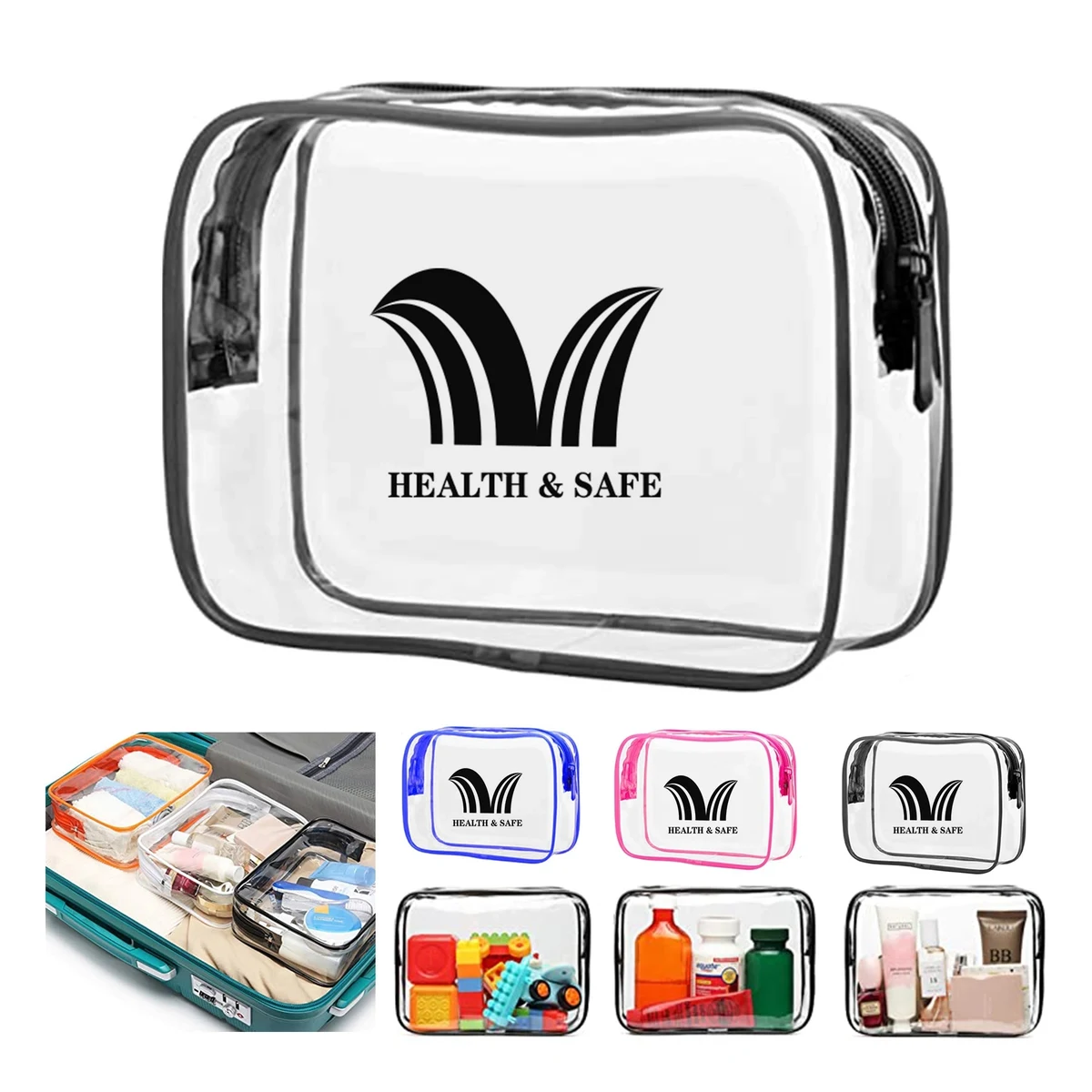 Clear Toiletry Bag Travel Makeup Cosmetic 1