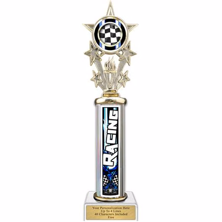Trophy, 12" Action Matrix Racing Blue 1 co
