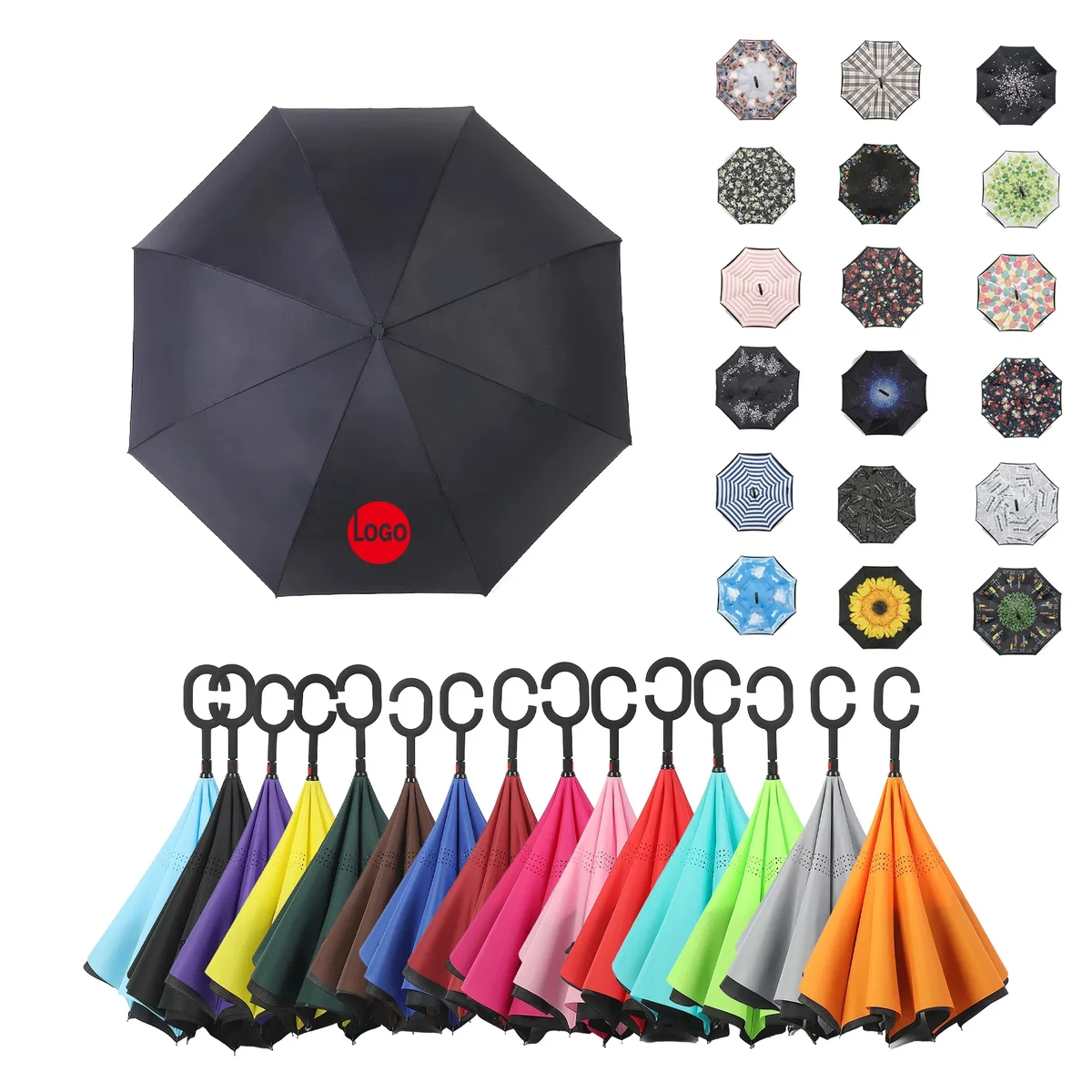 C-Handle Reverse Large Inverted Double Umbrella 1