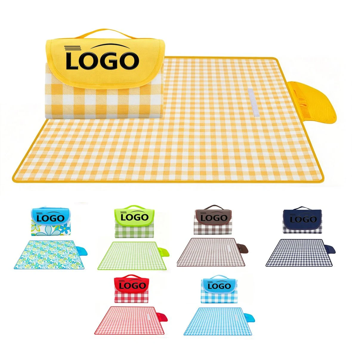 Custom 6.56ft Waterproof Outdoor Picnic Blanket MOQ 10 1