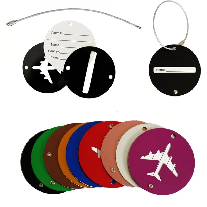 Round Aluminum Luggage Tags 1