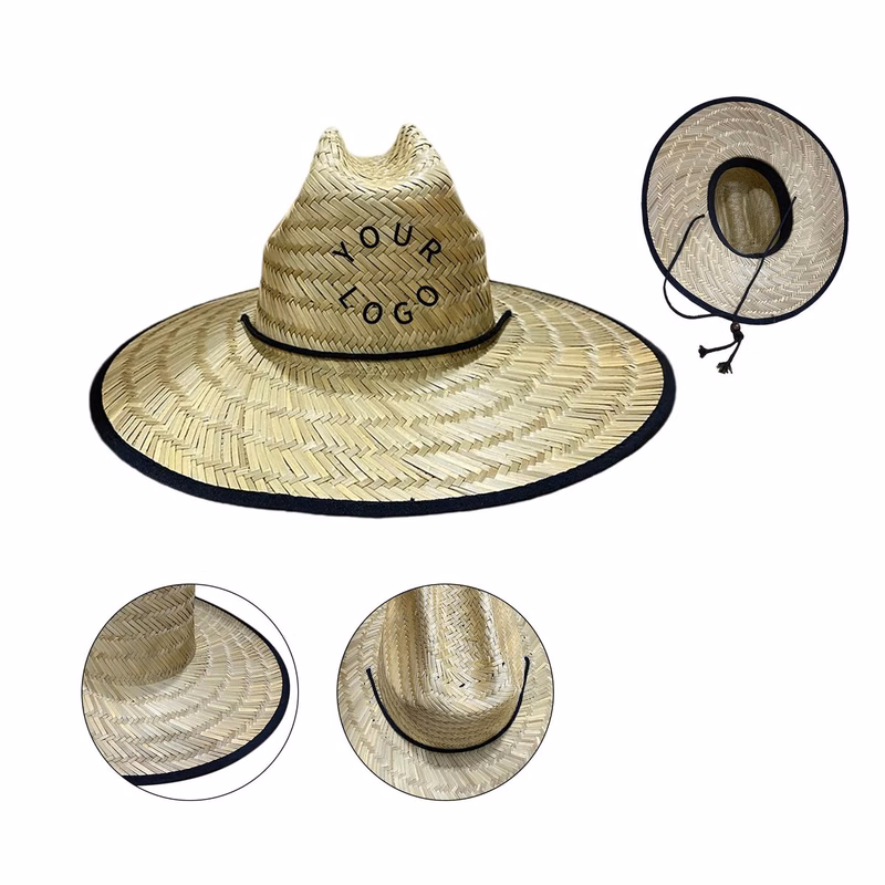 Unisex Wide Brim Straw Hat for Beach and Picnic