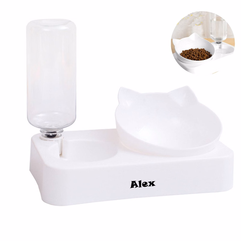 Cat Water Fountain and Food Bowl