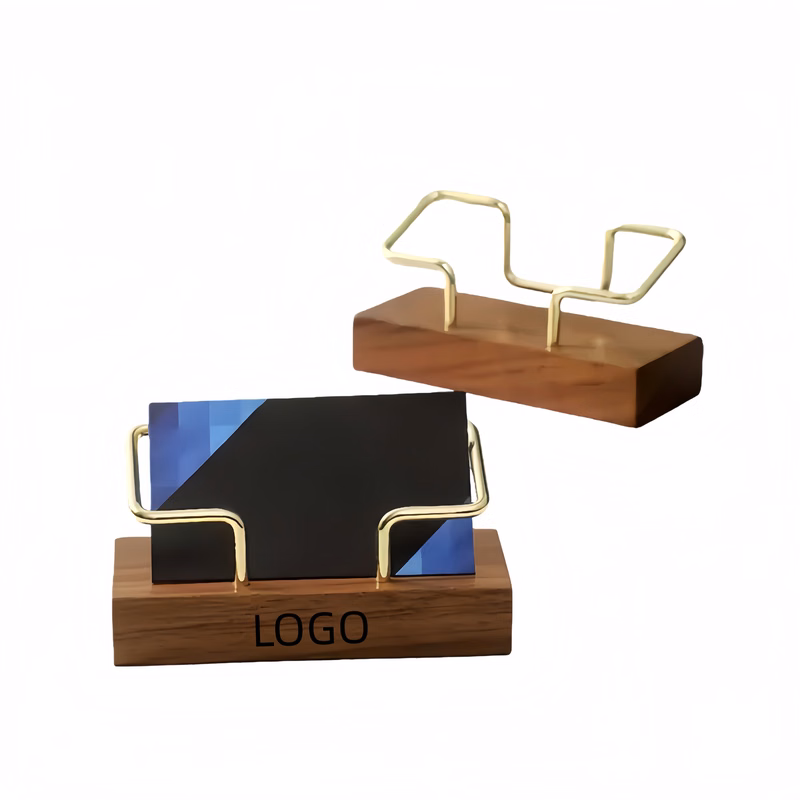 Desktop Wooden Business Card Holder