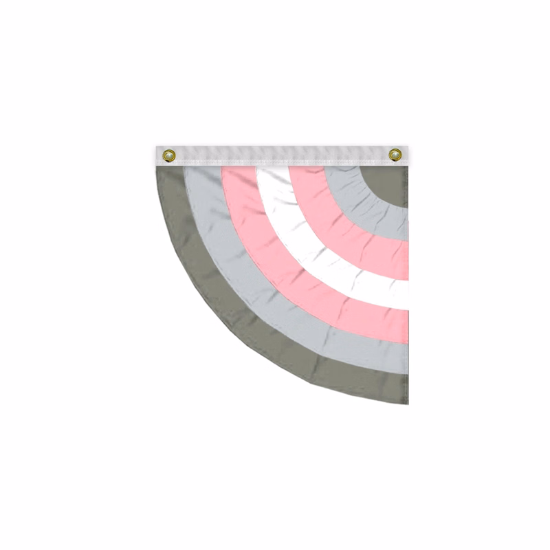 3'x3' Demigirl Pleated Half Fan- Left Side