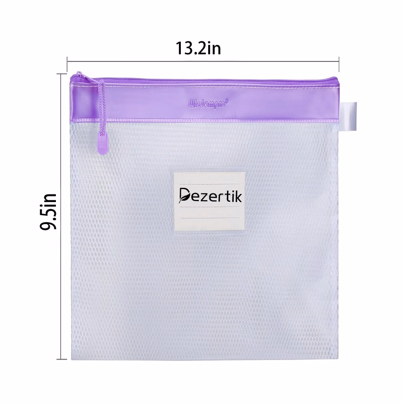 Transparent Mesh PVC Zippered Bag Semi-transparent Document