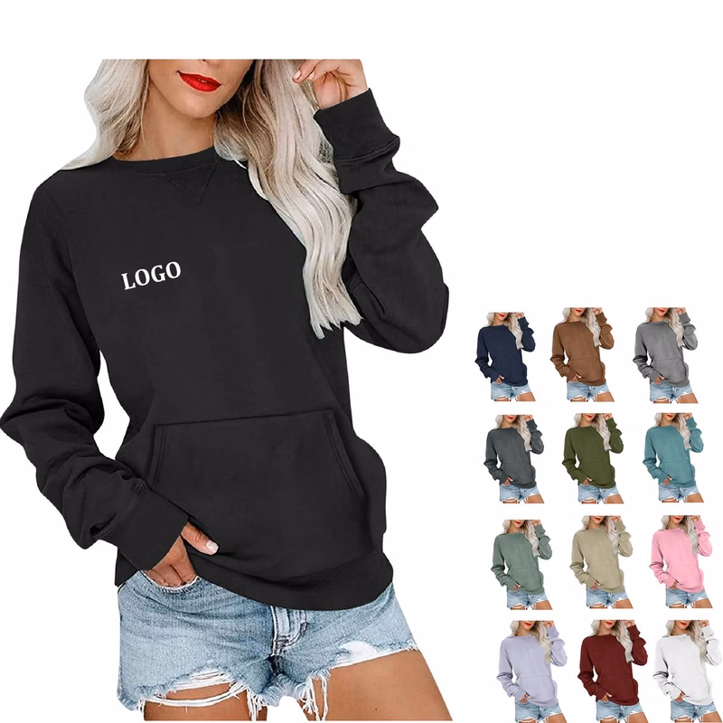 Casual Womens Sweatshirts Crewneck Long Sleeve Tops