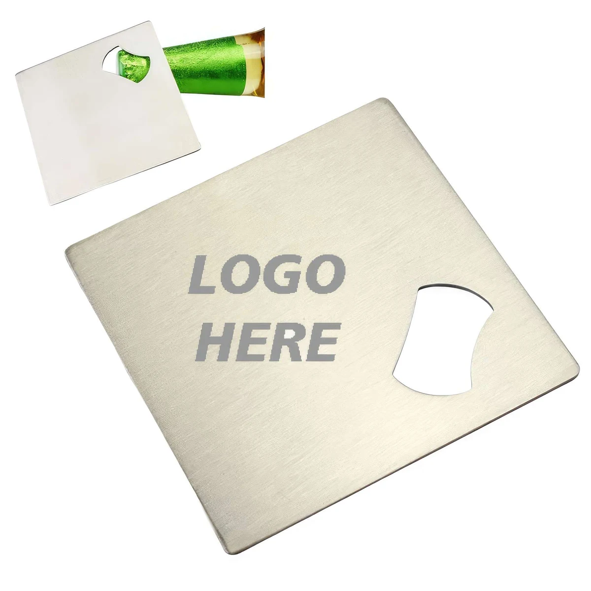 Custom Stainless Steel Square Bottle Opener 1