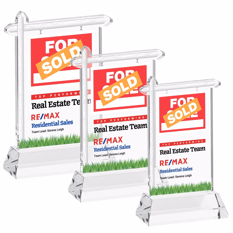 Real Estate VividPrint™ Award on Hartford Base - Clear
