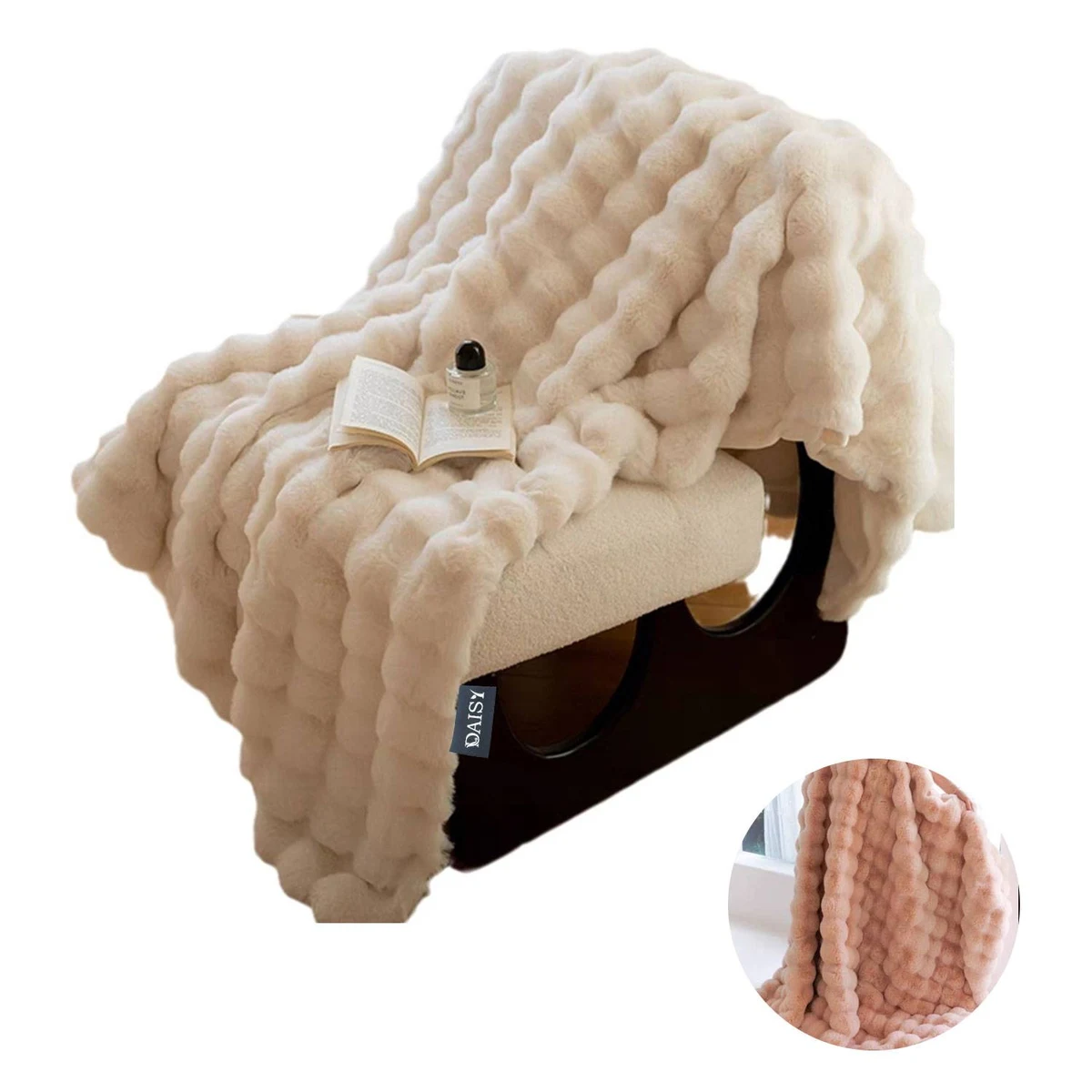 Super Comfort Oversized Warm Thick Bubble Double Sided Plush 1