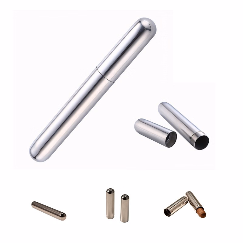 Stainless Steel Single Cigar Travel Tube