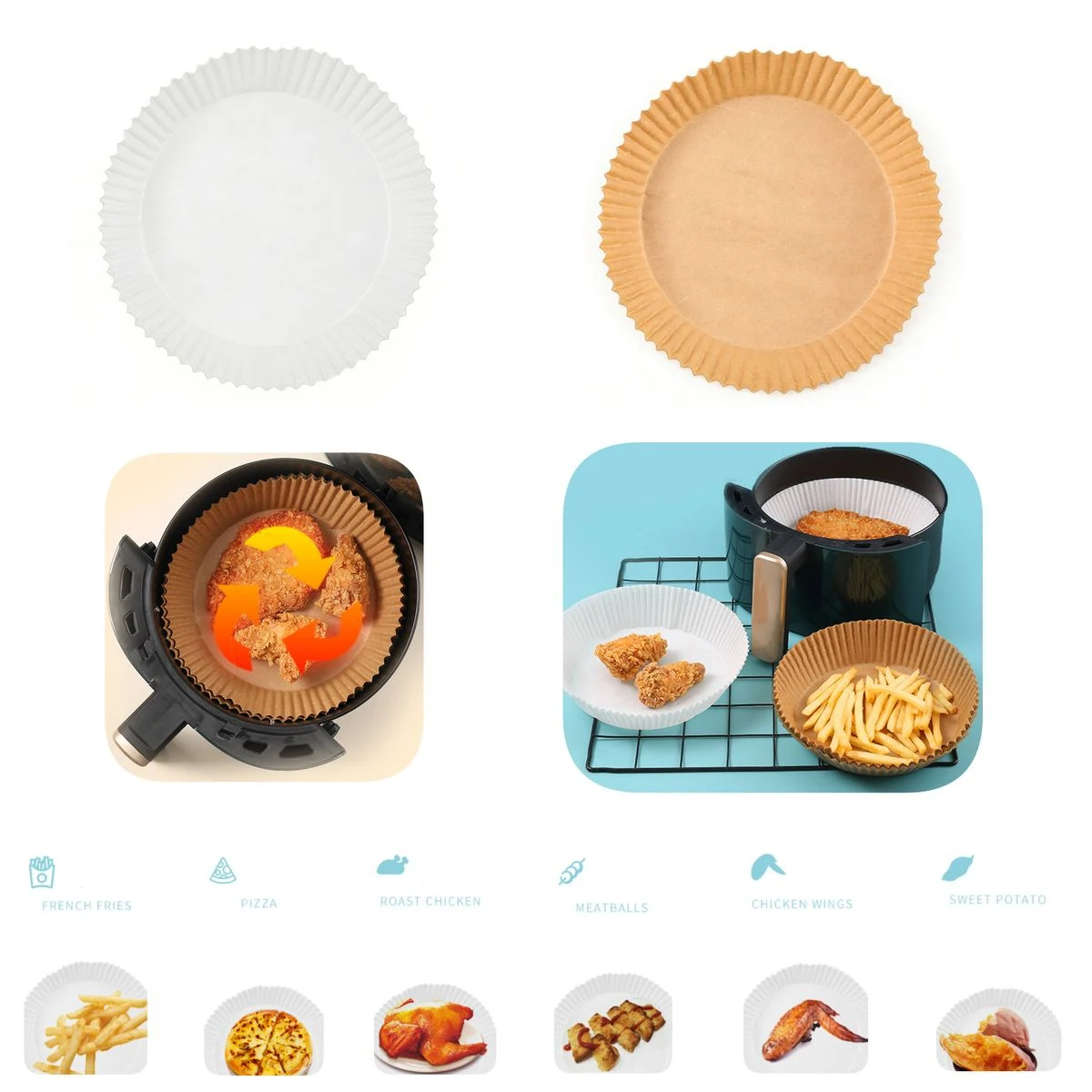 Disposable Air Fryer Baking Liners 1