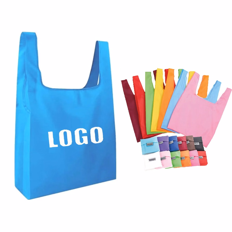 Foldable Shopping Tote Bag with Pouch MOQ 50pcs