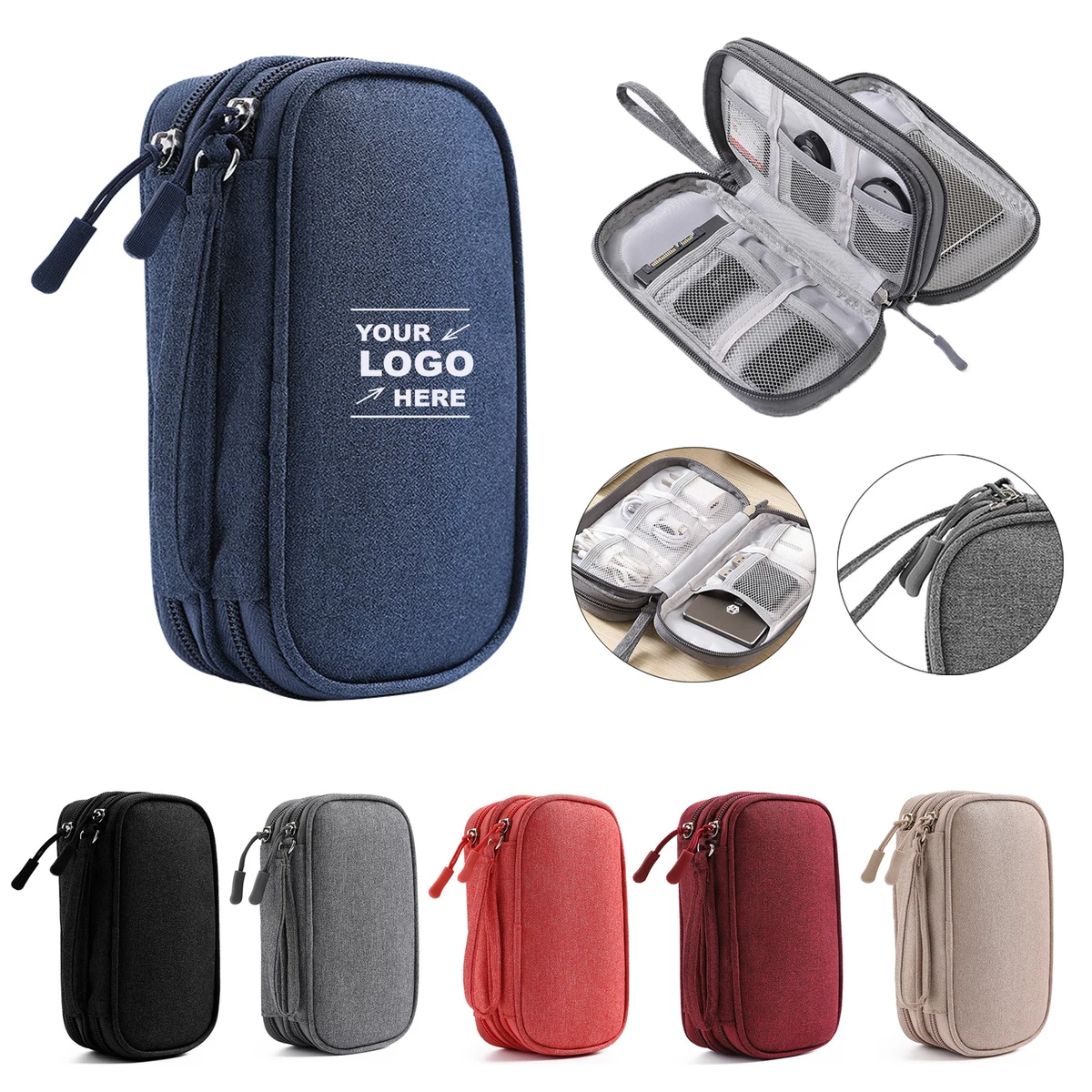 2 Layers Charging Cable Organizer Bag 1