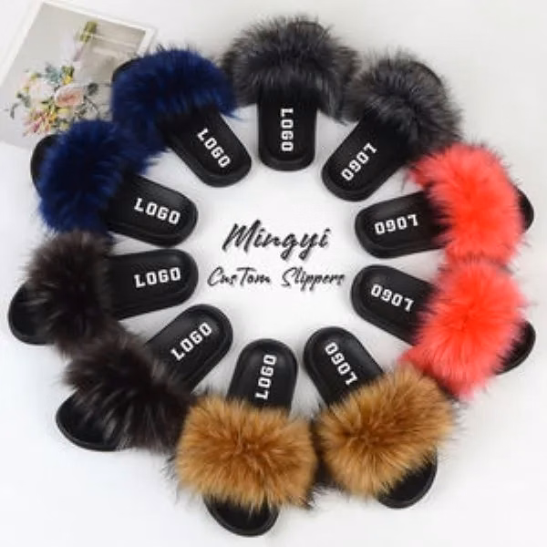 Women's Fox Faux Slippers