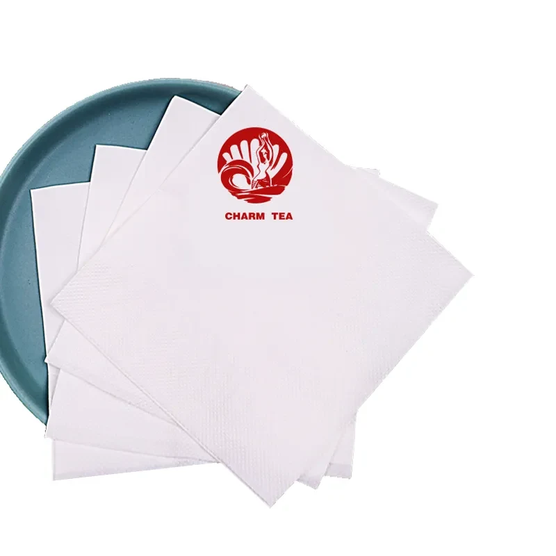 9"x9" White Beverage Napkins 1