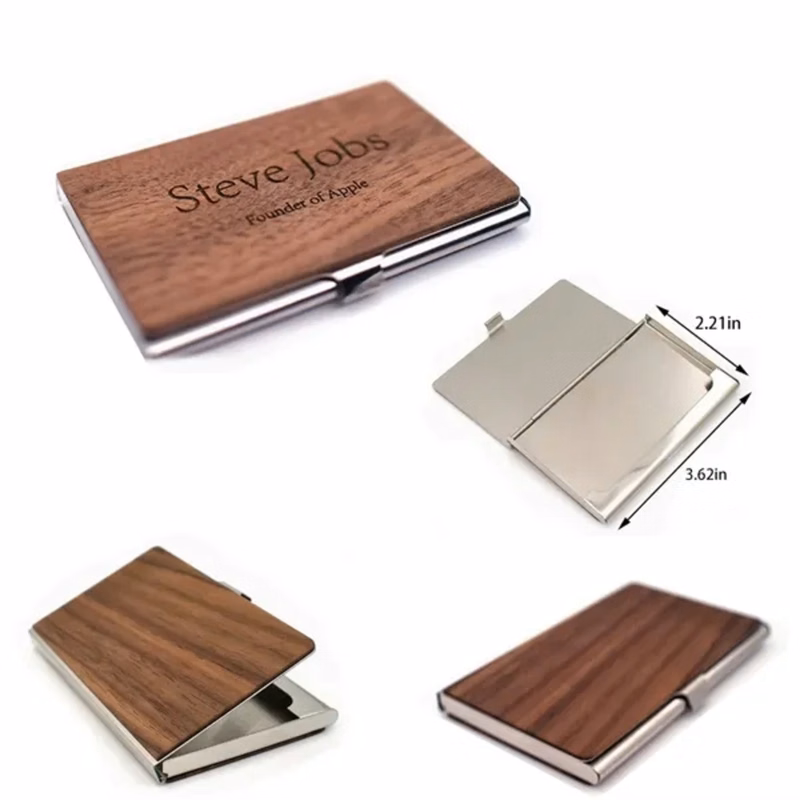 Wooden business card box
